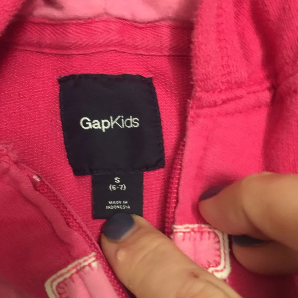 Gap Logo Pink Hoodie Sweatshirt Sz S (6/7)
